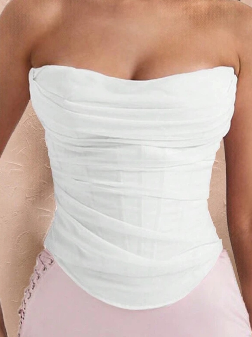 SHEIN White Corset Top
